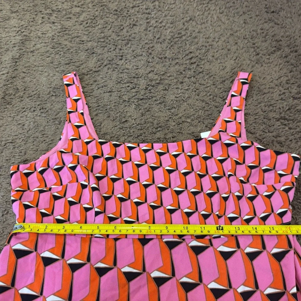 2 FOR $25 Diane Von Furstenberg Target Dress Pink Red Modern Geo Mini Dress 12 - Picture 10 of 10